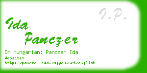 ida panczer business card